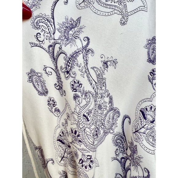 The Jetset Diaries Paisley Slit Sleeve Infinity Romper White/purple Womens Sz XS - Picture 9 of 10